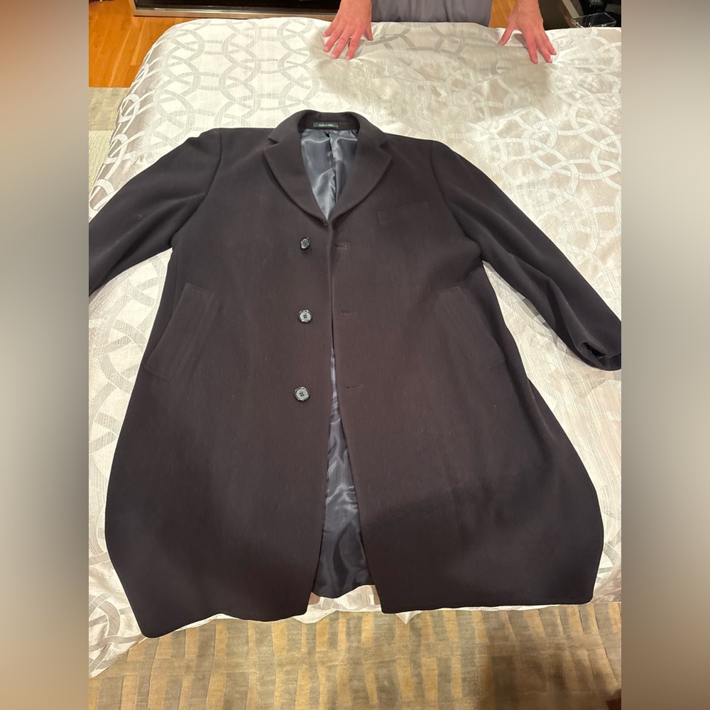 Ralph Lauren Black Coat - 90% wool and 10% cashemere